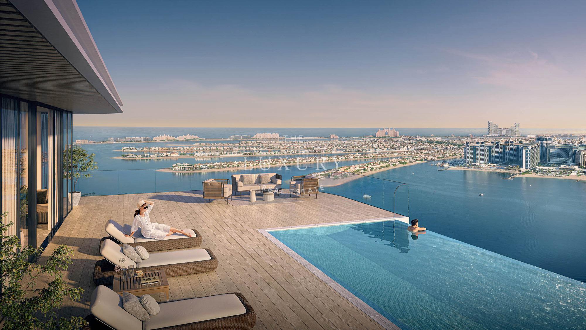 High-rise Palm Jumeirah apartments for sale with luxury features.