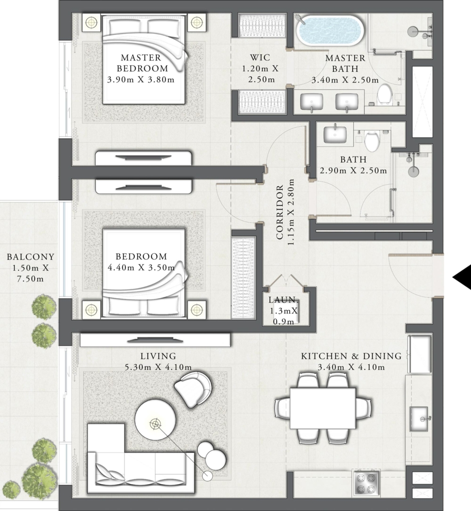 Emaar-Mina-Rashid-Seascape-Floor-Plan-2BR