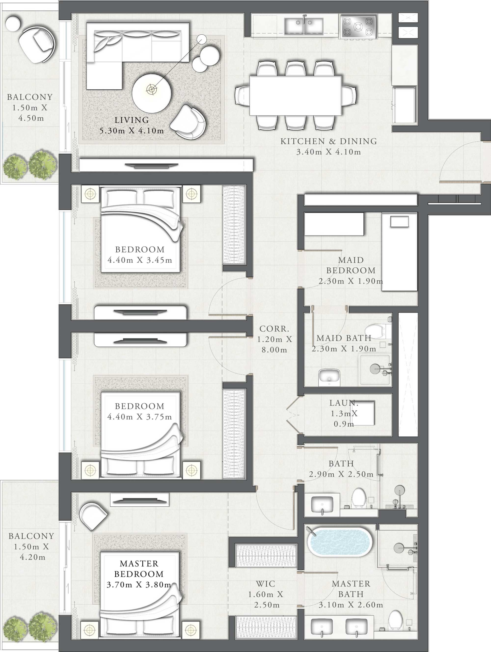 Emaar-Mina-Rashid-Seascape-Floor-Plan-3BR